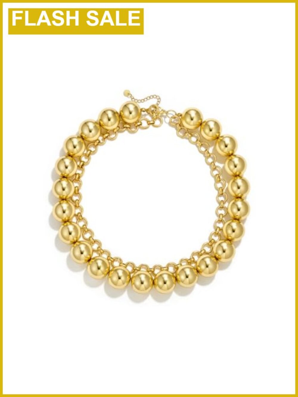 Gold Chunky Acrylic Beaded Necklace Women Layered Chain Choker